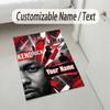 Personalized Crystal Velvet Carpet,Kendrick Lamar Custom Printed Name, Plush Area Rug For Home Indoor Decor
