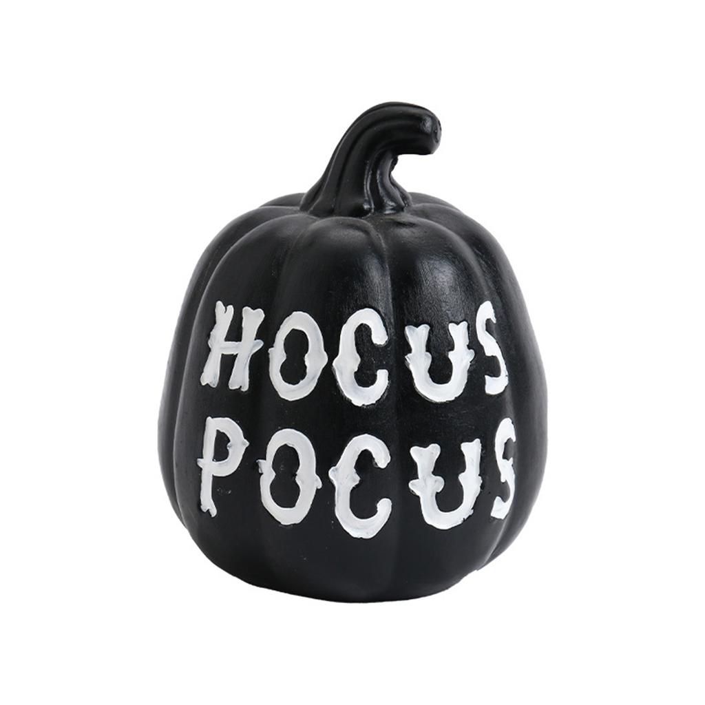 Spooky Resin Pumpkin Decor - Gothic  Tabletop Centerpiece for Halloween