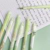 6-Pack Matcha Push-Type Quick-Dry ST Tip Black Gel Pens for Students