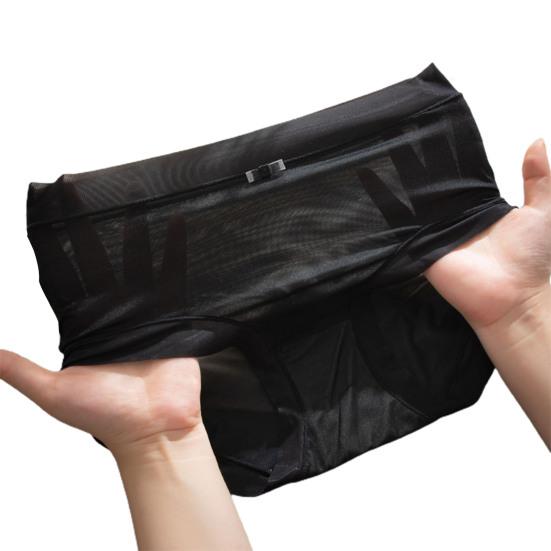 Hip lifting dámské kalhotky Led Hedvábí Bavlna Rozkrok Rychleschnoucí Ultratenké průhledné sexy spodky