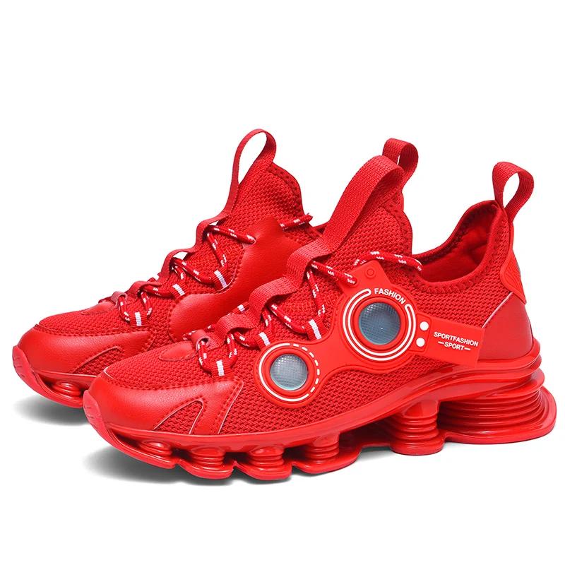 

ELUVA Мужские спортивные кроссовки Удобные Нескользящие Дышащие Кроссовки для ходьбы Модные дизайнерские кроссовки на платформе для мужчин Прочные 46 красный