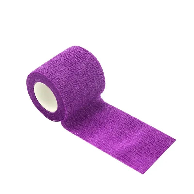 1Roll 2.5/5/10cm*4.5m Gauze Medical Bandage Self-adhesive Breathable Elastic Bandages for Sports Fixing Finger Wrist Leg