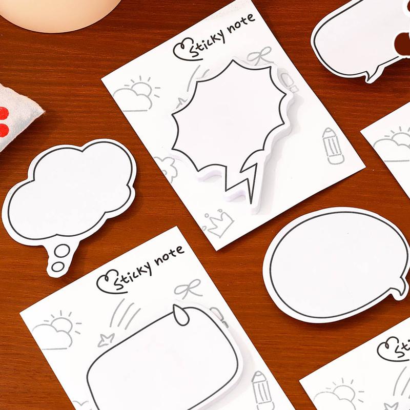 30 Pagine Coreano Carino Scatola di Dialogo Blocco Note Bianco Semplice Stile a Linee Studente Appunti Ufficio Scuola Cancelleria Carta per Messaggi