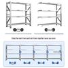 Étagère de rangement multi-couches robuste en acier inoxydable 304 pour entrepôt, cuisine ou sous-sol