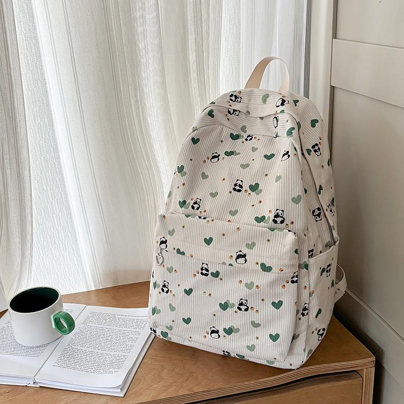 School bag female ins Japanese girls college wind small floral backpack Korean version Harajuku printed middle school student backpack female