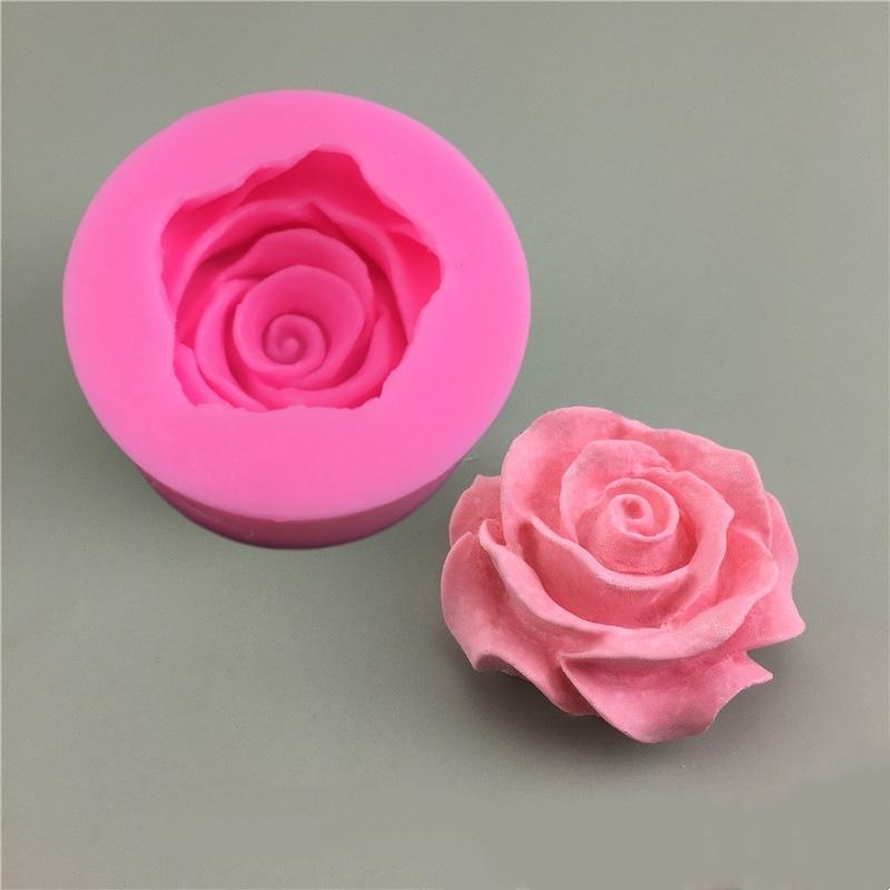Cake Decorating Tool  3d Rose Flower Silicone Mold Fondant Chocolate Mold Non-Stick Rose Shaped Mold For Chocolate Making