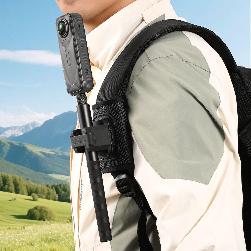 Quick Release Selfie Stick Holder Selfie Stick Mount for Insta360/DJI/GoPro For Backpack Strap