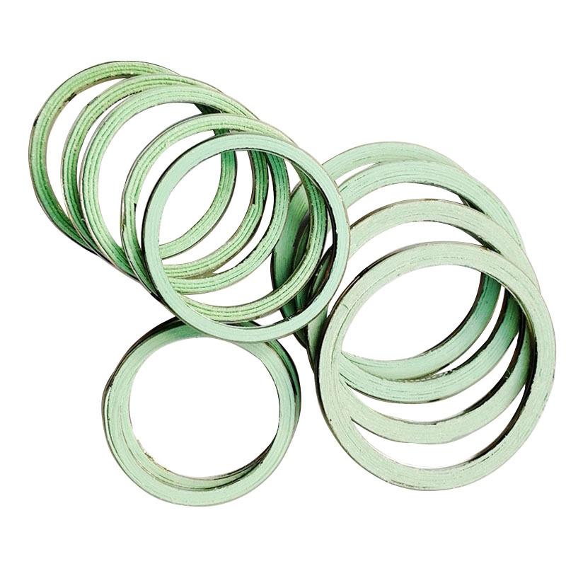 10PCS EXHAUST PIPE FLANGE GASKET 90917-06039 90917-06046 90919-06065 For Toyota Corolla RAV4 Camry 62X50X5  10PCS