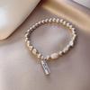 2025 Trendy Pearl Zircon Flower Bow Bracelet: Women's Chic, High-End, Versatile Design