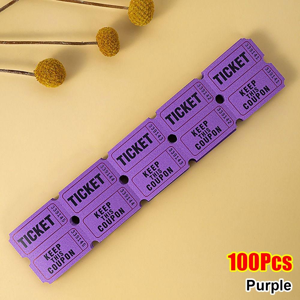100Pcs For Classroom Raffle Tickets Drink Events Lottery Roll Durable Celebration Event Tickets