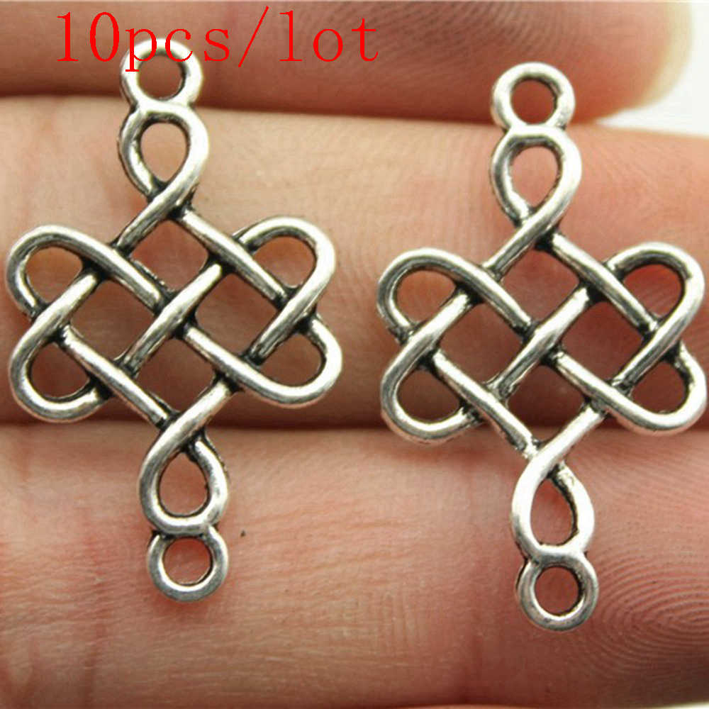 

Подвески с китайским узлом для изготовления ювелирных изделий, кулон, аксессуары для поделок своими руками A06-10pcs-31x18mm