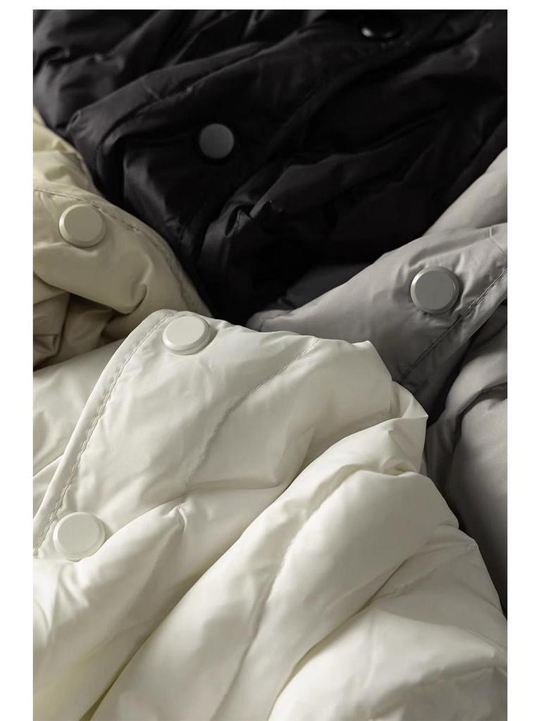 Women's 2024 V-Neck Lightweight Down Vest - Short Style, Sleeveless Base Layer Coat