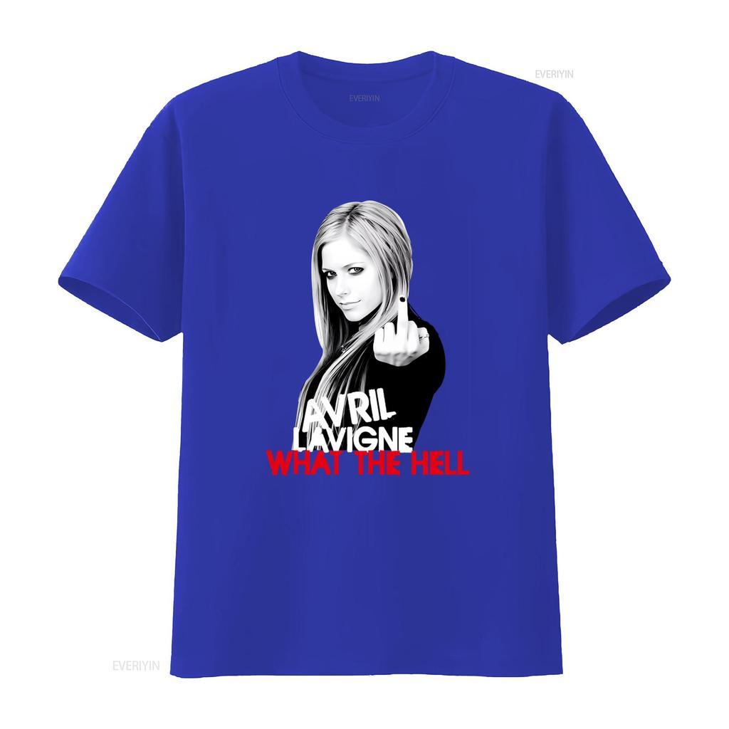 Avril Lavigne What The Hell T-Shirt Kanadische Sängerin Inspiriertes Design für Fans vintage gewaschen Grafik Streetwear Designer Kleidung