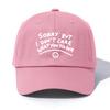 1pc Sorry Print  Baseball Cap for Adults,  Minimalist Retro Style Casual Soft Adjustable Dad Hat, Perfect As Gift