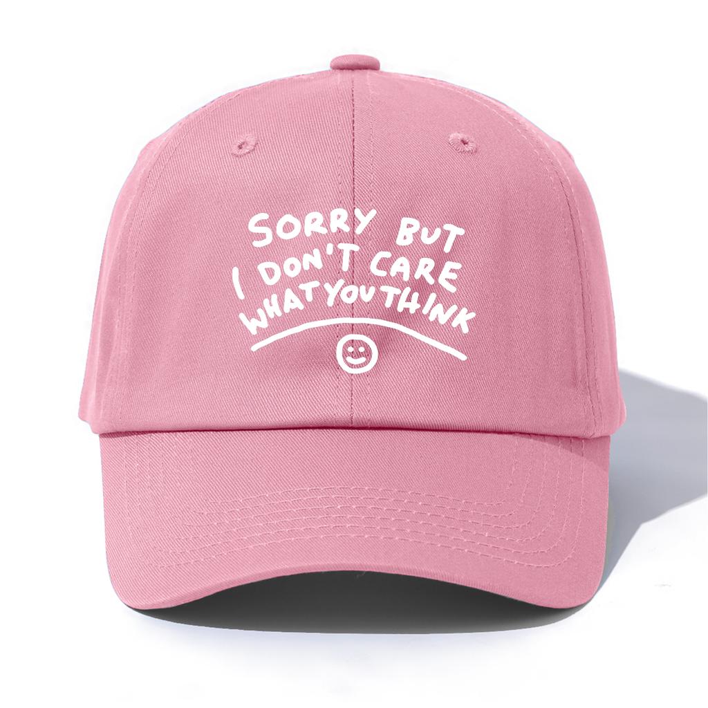 1pc Sorry Print Baseball Cap for Adults, Minimalist Retro Style Casual Soft Adjustable Dad Hat, Perfect As Gift