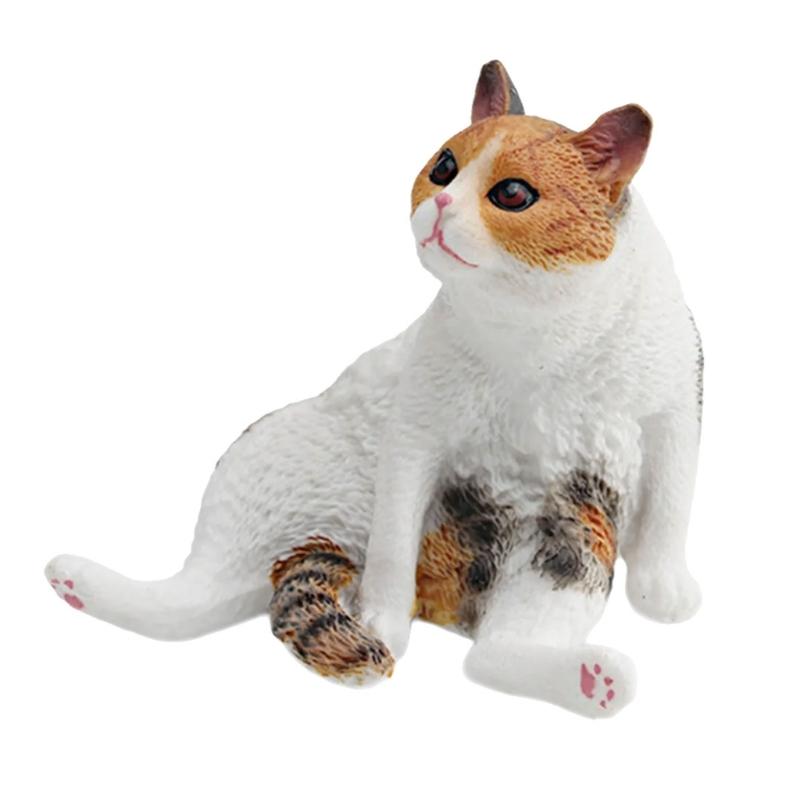 

Realistic Cats Model Desktop Decors Decorative PVC Miniature Animal Sculpture For Bookshelves Car Interior Ornament