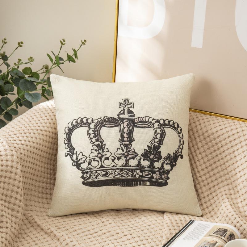 

Linen Digital Print Cushion Bedside Backrest Cartoon Cute Car Pillow 45X45cm pillow cover