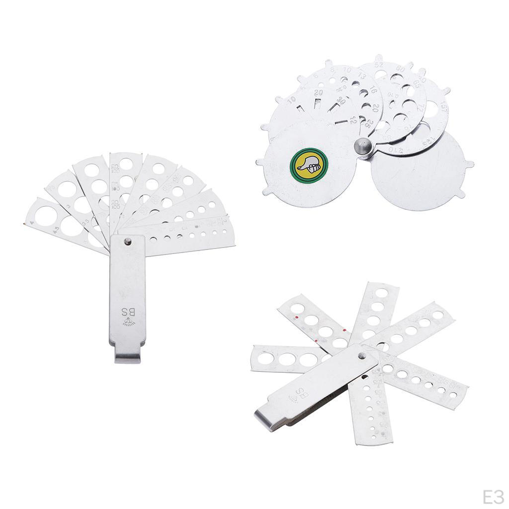 Metal Diamond Gem Measuring Fan 6-8
