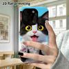 Phone Case: 2D Flat Samsung Galaxy A34 A35 M05 M06 S20 S22 S21 FE Plus 5G Protective Case, Black and White Cow Cat, Perfect Christmas and Halloween Ho