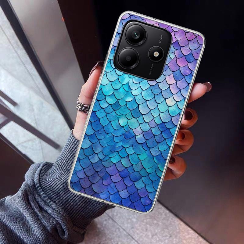 Fish Scale Pattern Mermaid Phone Case For Xiaomi Redmi Note 15 14 14S 13 12S 12 Pro Plus 11S 11 10S 10 4G Cover 11E 11T 5G Print