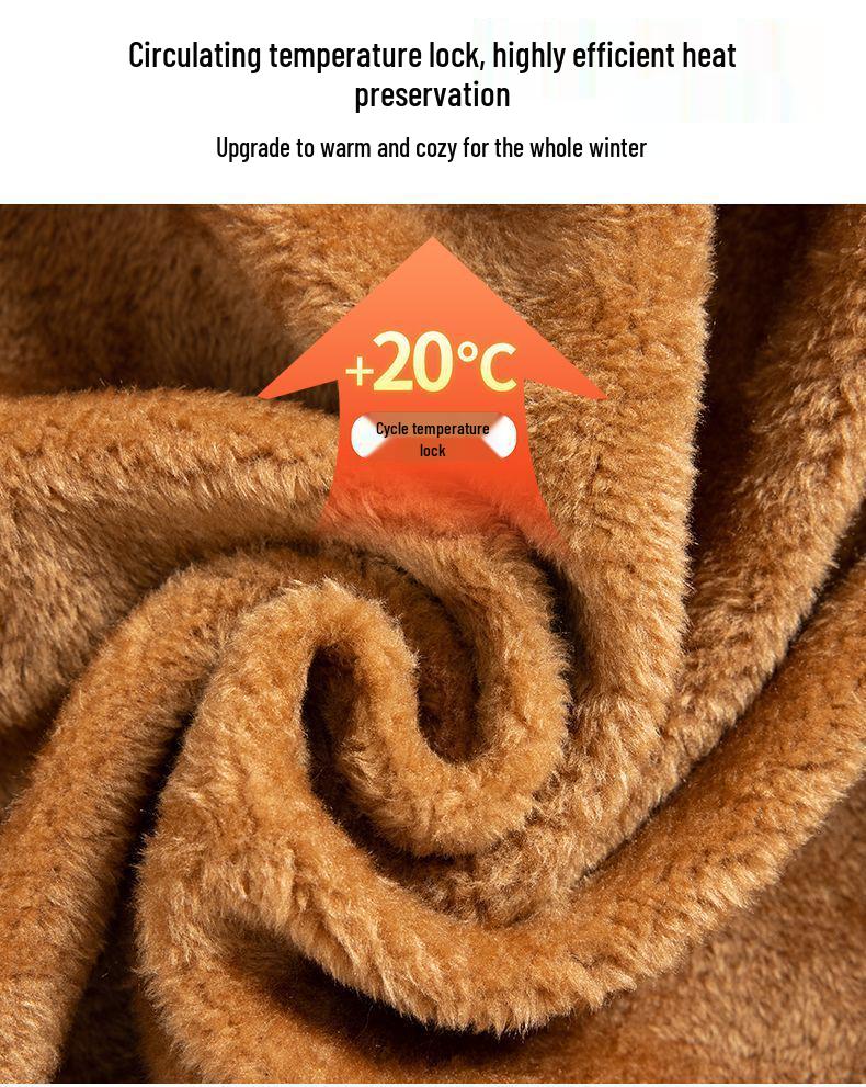 Leather Jacket and Pants Set: Fleece-Lined, Windproof, Waterproof, Oil-Resistant - Ideal for Drivers and Delivery Workers in Winter