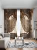 2pcs Digital Printed Curtains With Modern Retro High-Grade Polyester Fiber,Household Decor Pole Top Drapes For All Season