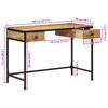 Desk with Drawers and Storage Brown 105 X 50 X 75 Cm