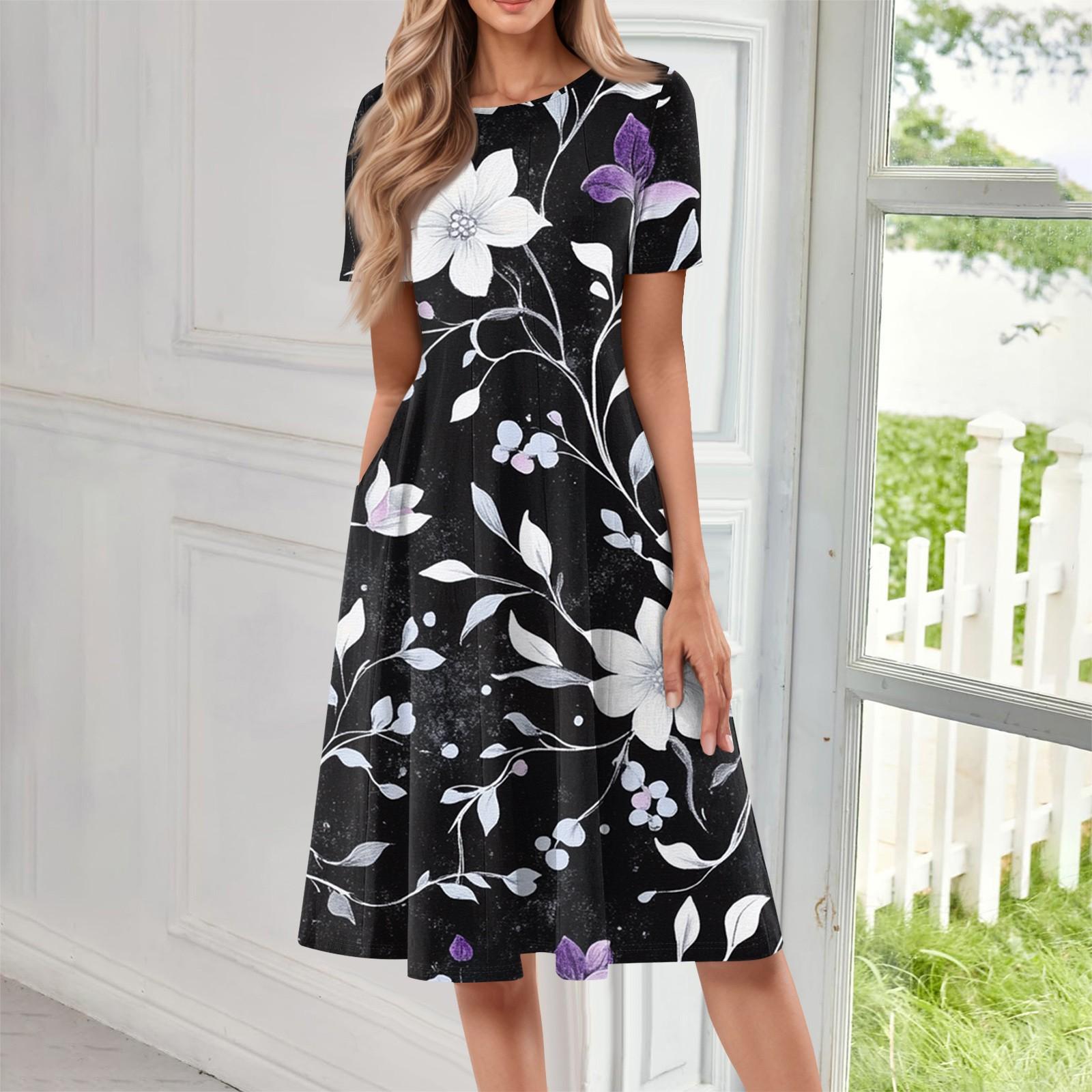 

Женское модное платье с коротким рукавом, винтажным принтом, для косплея, вечеринки, вечернее L чёрный