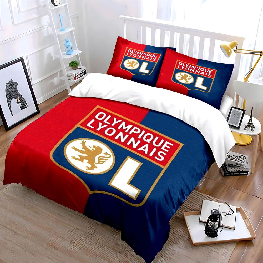 Design loga Olympique Lyonnais. Sady povlečení Sady povlaků na přikrývku Povlaky na přikrývku Povlaky na polštář(1 * Povlak na peřinu 2 * Povlaky na polštář bez výplně)