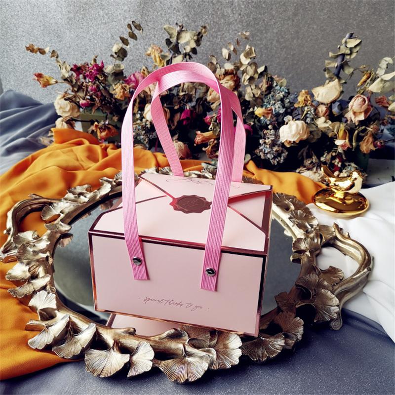 

StoBag-Коробки для тортов на свадьбу и день рождения, подарочная коробка для шоколада, выпечка хлеба, печенье, конфеты, украшение для детского душа, упаковка для десерта 5pcs One Lot