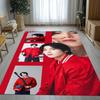 SUGA Agust D Kpop B-BTS Wohnzimmer Rutschfeste Teppichmatte Weicher Teppich für Schlafzimmer Kinderzimmer Spielzimmer Sofa, Heimdekoration Fußmatte Geschenk