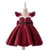 Kids Girls Santa Claus Xmas Princess Sequins Dress Children Christmas New Year Cosplay Costumes Kindergarten Performance Role Play Outfit