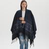 Autumn and winter solid color shawl simple thickened tassel imitation cashmere dual-purpose scarf cape air-conditioned room blanket