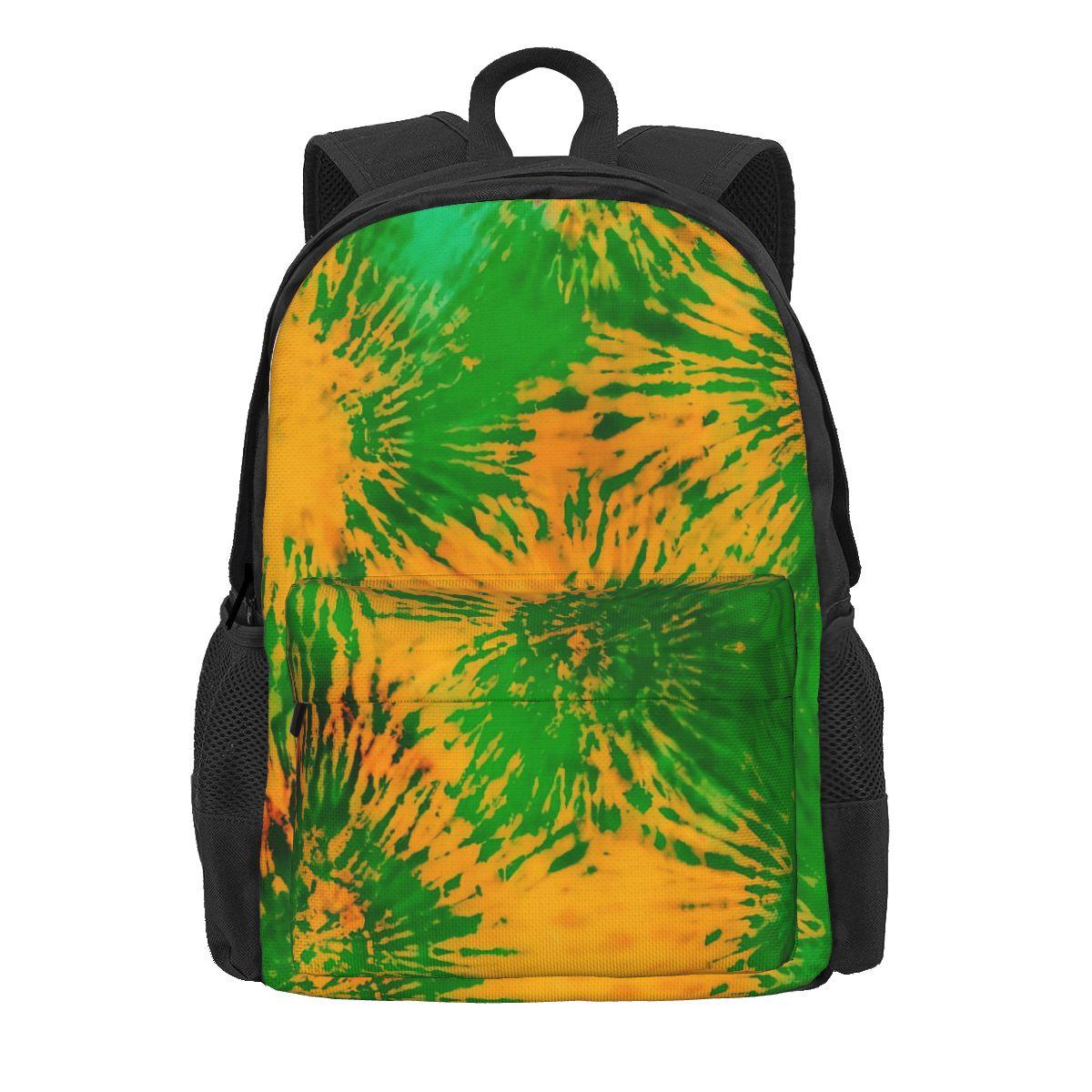 Blauwe Tie Dye Rugzak Abstracte Kunstprint Kampeerrugzakken Dames Heren Kawaii Schooltassen Hoge Kwaliteit Ademende Rugzak 36x32x10cm