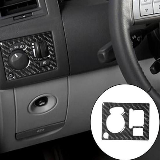 Carbon Fiber Interior Headlight Control Cover Trim For Chrysler 300 300C Type A