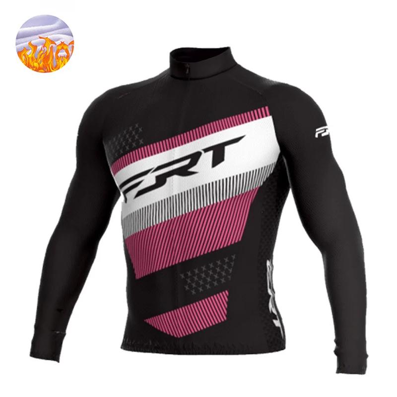 Giacca Invernale Pile Termico Uomo Giacca da Ciclismo di Squadra Manica Lunga Tuta Maglia Vestiti Bici Mtb Strada Ciclismo Uomini