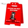 Rød akryl Skrivebord Advarselsskilt Heavy Duty Prank Skrivebord Advarselsskilt Hjemmekontor Skrivebord Minibordskilt Dekorasjon Ornament Co-worker Gag Gave