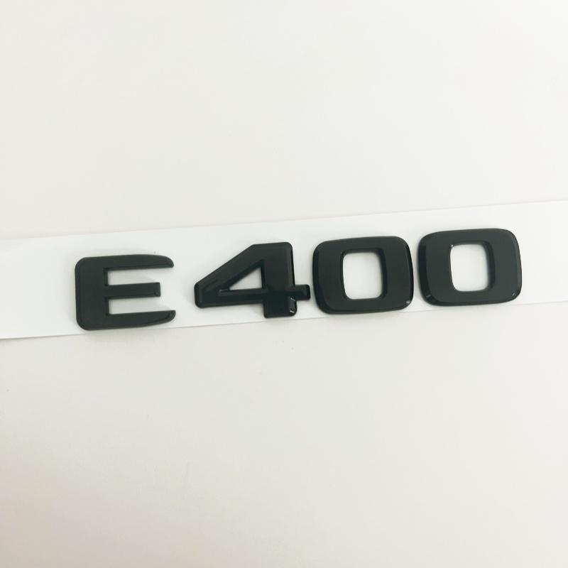Black Silve Letters E200 E260 E300 E400 E220d E350e E300de 4Matic ABS Emblem for Mercedes Benz W213 Car Trunk Logo Sticker