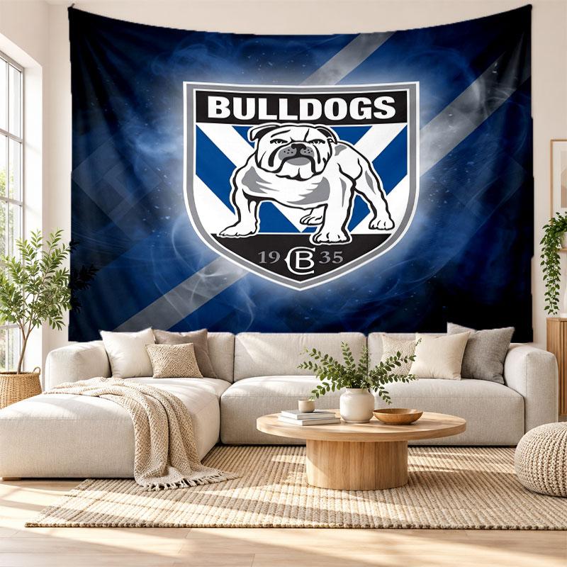 Canterbury-Bankstown Bulldogs Wall Tapestry, Soft Fabric Wall Hanging, Decorative Backdrop For Bedroom Home Wall Art