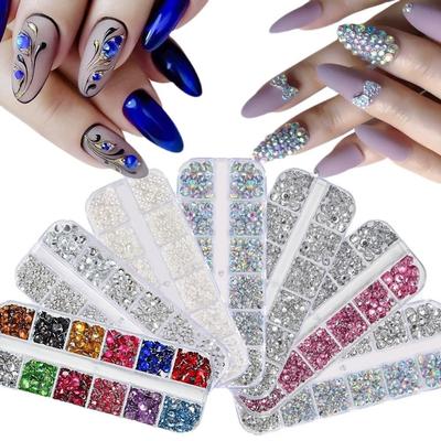 Glitter Finish Resin Rhinestone Kit DIY Decoration Flatback Gems Jelly Rhinestones for Nail Art
