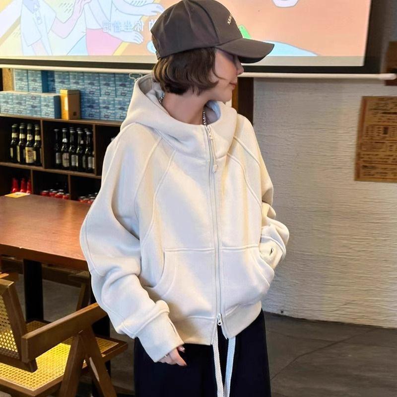 Women's European Style Hooded Fleece Cardigan - 2025 Winter Collection