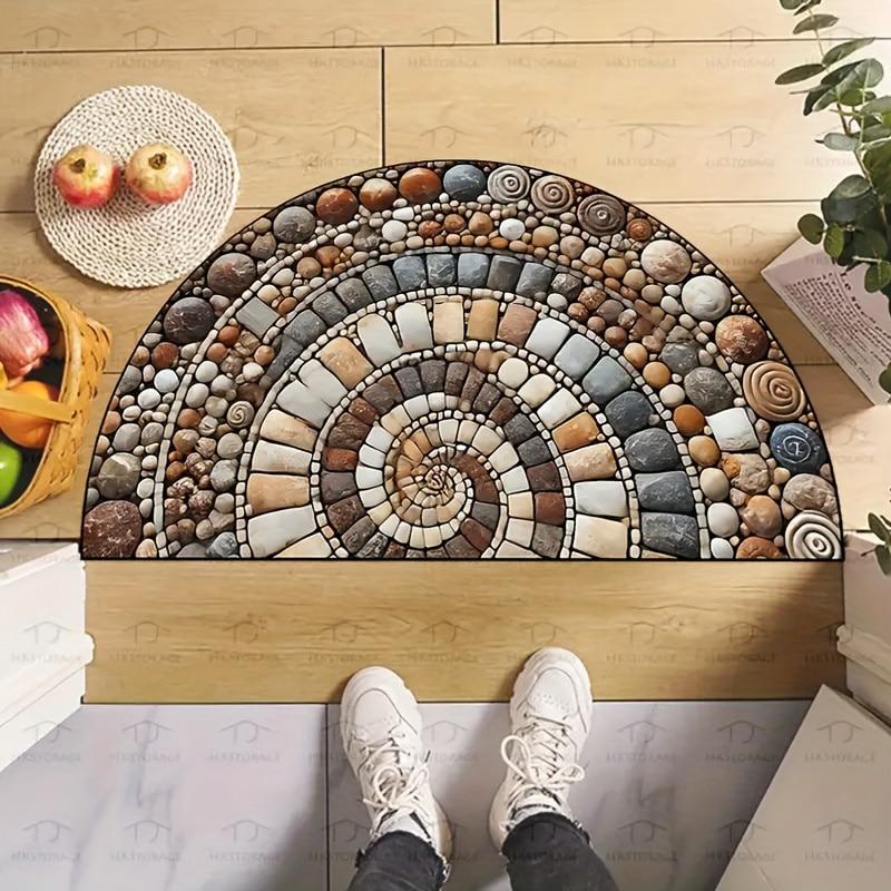 

Simple entrance door mat crystal velvet printed porch non-slip floor mat dirt-resistant foot mat bathroom mat 50x80cm