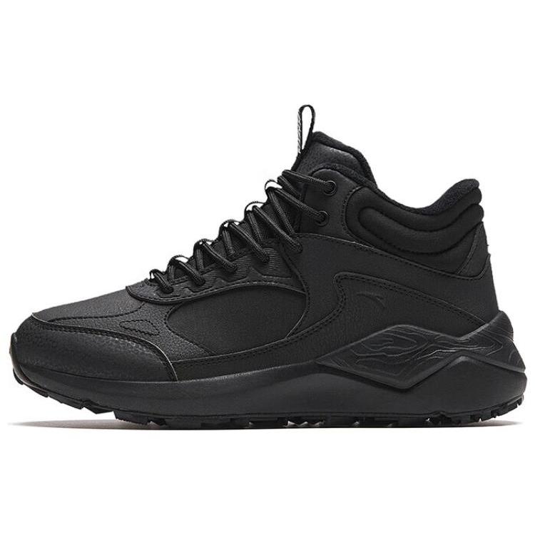 New Anta Cushioning Wear Resistant Mid Top Casual Shoes Women's Black 122348986-1