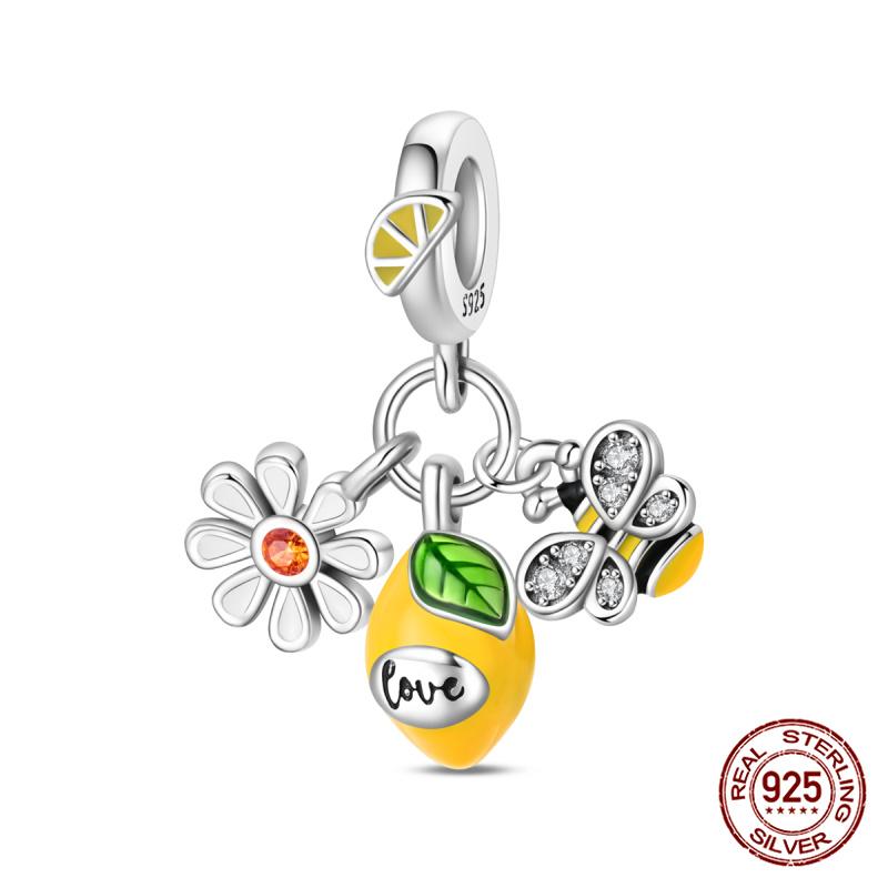 New 100% Copper Summer Coconut Beach Travel Ai Robot Charms Fit Originalbracelet Diy Jewelry Making Women Gift