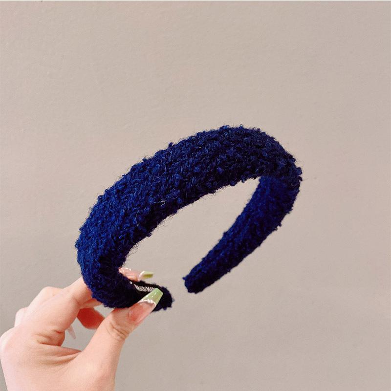 Minimalist Headbands Solid Color Knitted Wide Edge Womens Hair Accessories