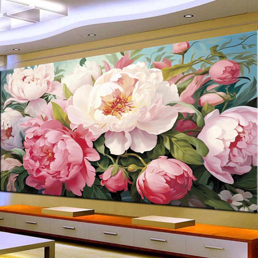 Full Square/Round Drill 5D DIY pictură cu diamante frumoși bujori imagine diamant broderie punct de cruce Home Decor J3762