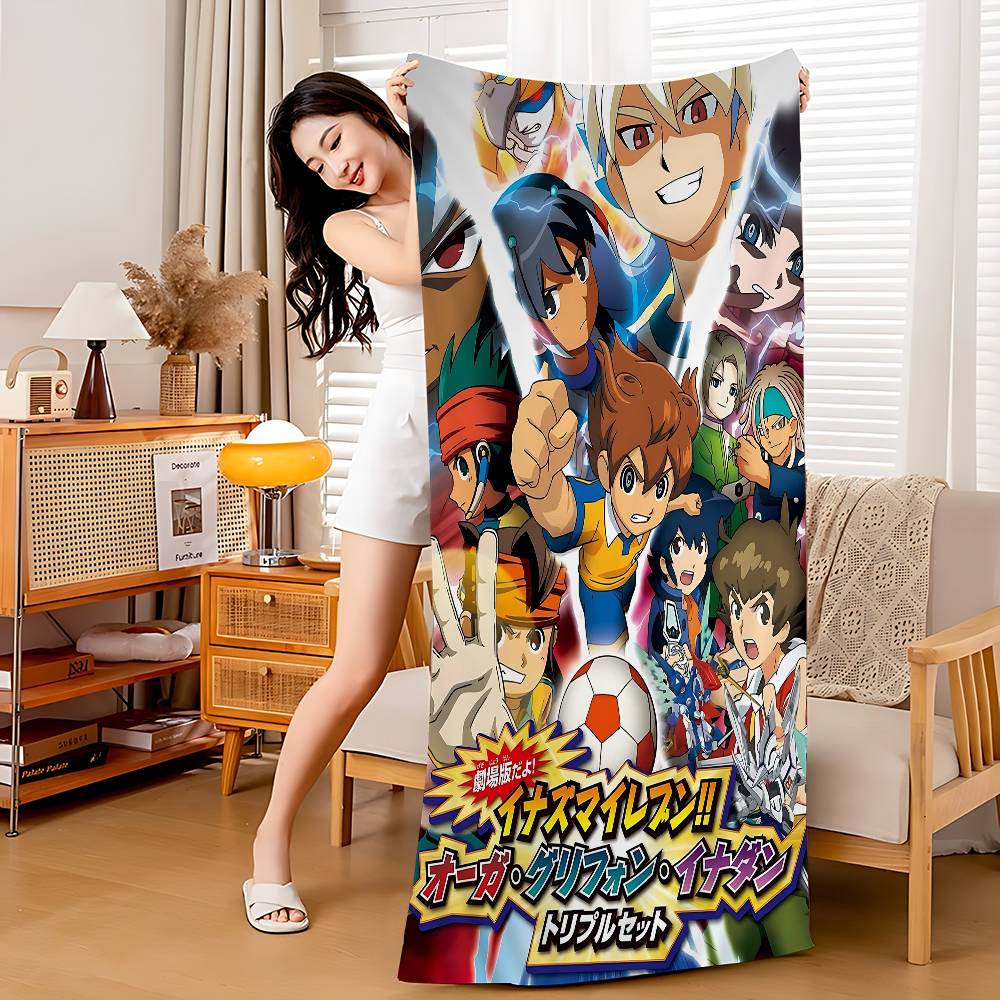 Inazuma Eleven Anime Beach Towel Colorful Bath Towels For Girl Microfiber Quick Dry Sand Free Beach Yoga Spa Gym Pool W40*H60(CM)