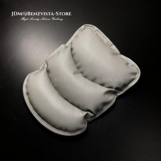 1Pcs Leather Car Armrest Mat Cover Auto Center Console Box Cushion Pad VIP Gray