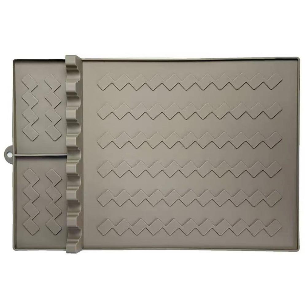Silicone Grill Mat Raised Lip Grill Buddy Mat Durable Mat Grill Tool Tray Countertop Protection серый