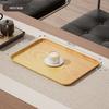 Imitation Wood Grain Rectangular Tea Tray for Water Cups and Dessert Plates